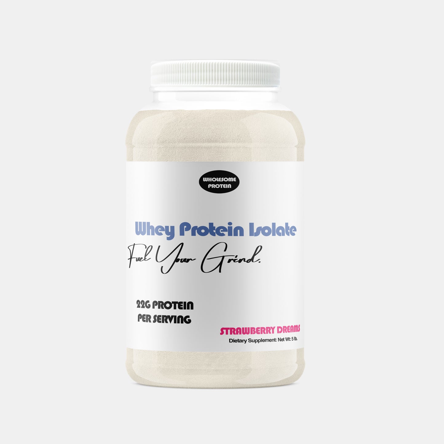 WHOLESOME PROTEIN 5LB WHEY PROTEIN ISOLATE - STRAWBERRY DREAMS