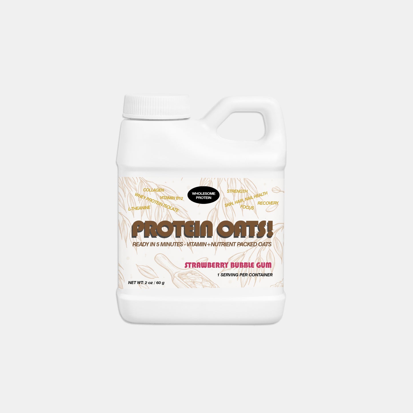 READY-TO-GO PROTEIN OATS - STRAWBERRY BUBBLE GUM
