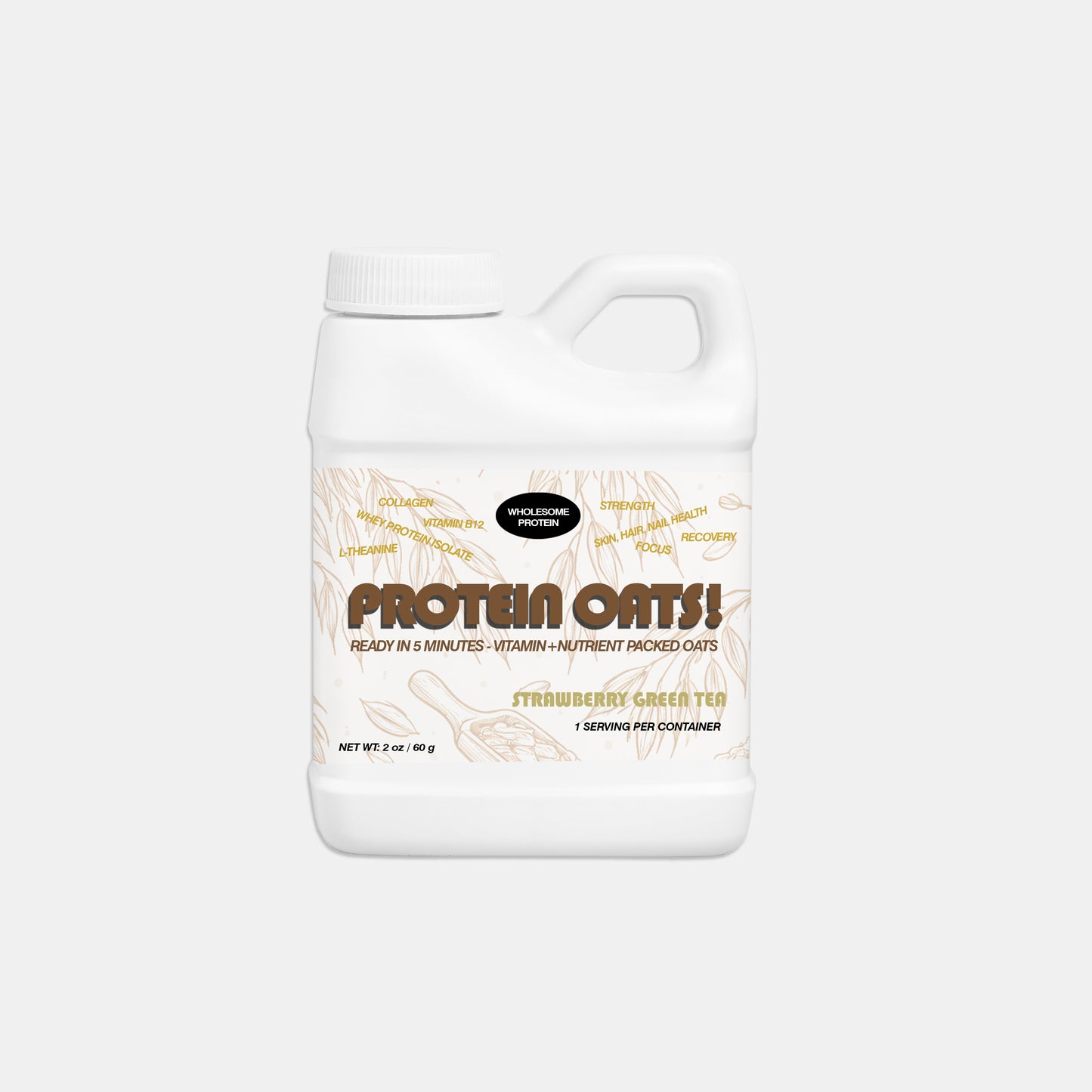 READY-TO-GO PROTEIN OATS - STRAWBERRY GREEN TEA