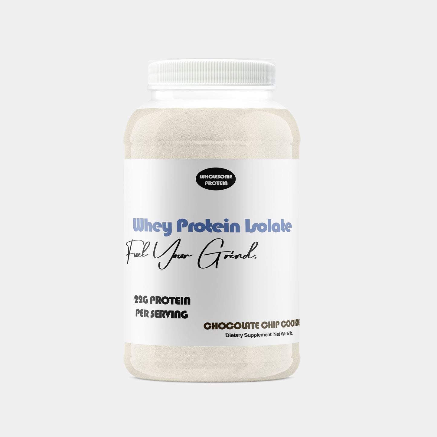 WHOLESOME PROTEIN 5LB WHEY PROTEIN ISOLATE - CHOCOLATE CHIP COOKIE